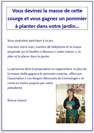 Concours courge Les Vergers retrouvés du Comminges